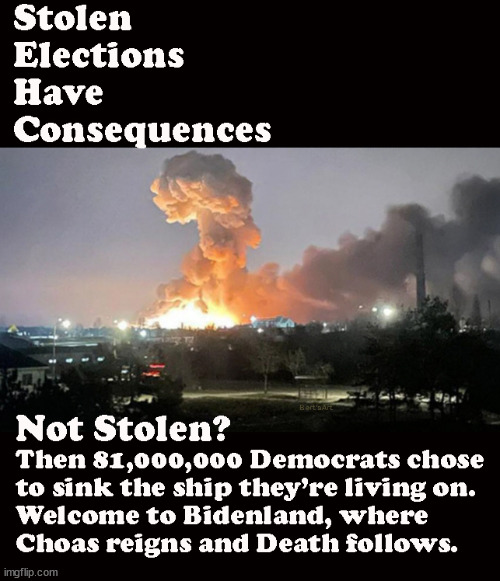 Stolen Elections Have Consequences. Not Stolen? Then Democrats Sank the USS America by choice. | image tagged in memes,political | made w/ Imgflip meme maker