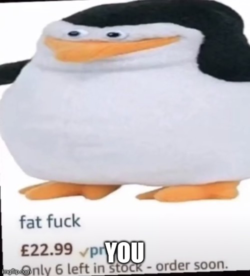 Fat fuck | YOU | image tagged in fat fuck | made w/ Imgflip meme maker