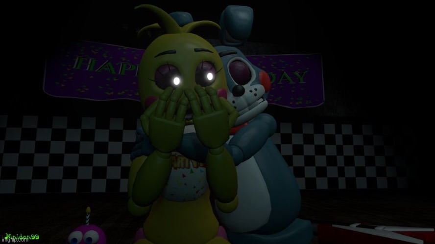 Toy Bonnie x toy chica  | image tagged in toy bonnie x toy chica | made w/ Imgflip meme maker
