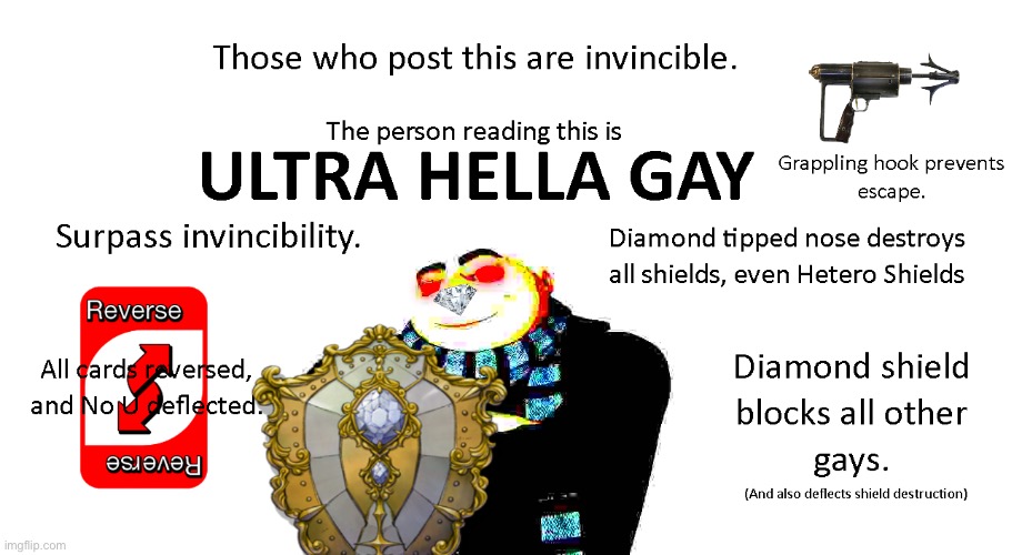 ULTRA HELLA GAY | image tagged in ultra hella gay | made w/ Imgflip meme maker