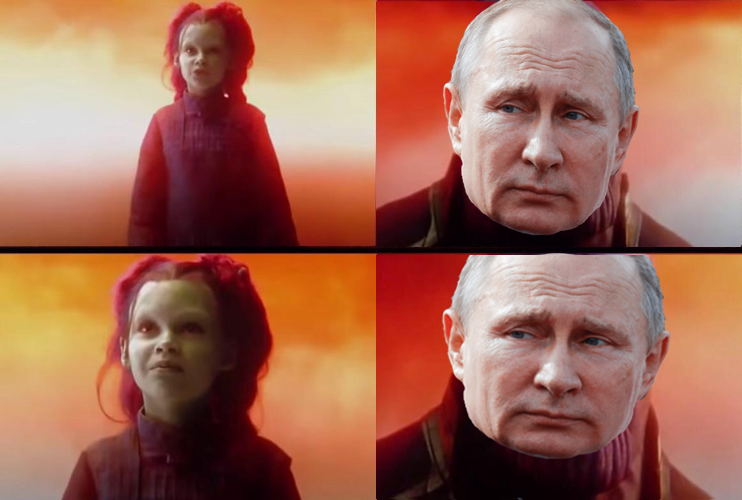 "What did it cost?", with Putin Blank Meme Template