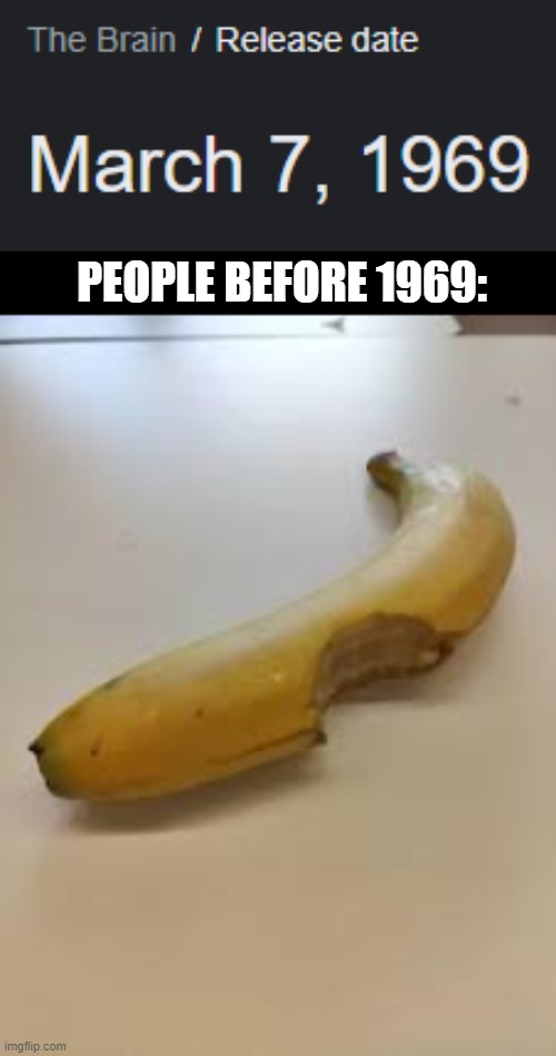 new template again :/ | PEOPLE BEFORE 1969: | image tagged in the brain people before | made w/ Imgflip meme maker