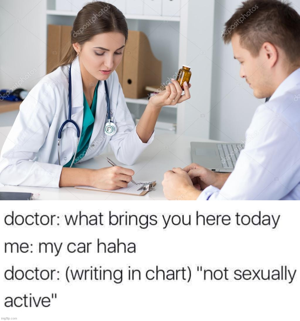 Don't use dad jokes on a female doctor. | image tagged in female doctor writing prescription,insult | made w/ Imgflip meme maker