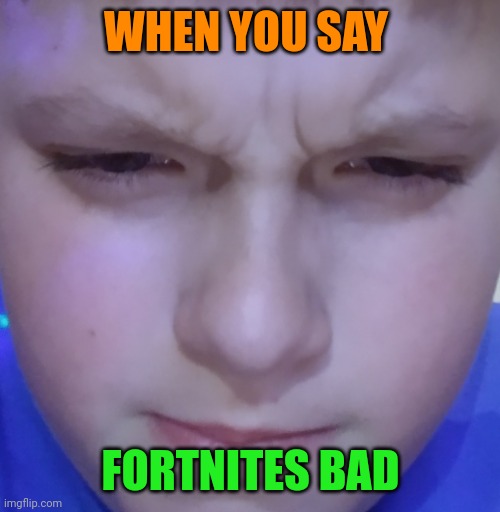 Bro | WHEN YOU SAY FORTNITES BAD | image tagged in bro | made w/ Imgflip meme maker