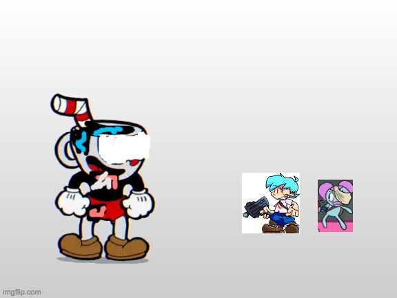 corrupted cuphead | image tagged in gray background,pibby,cuphead | made w/ Imgflip meme maker