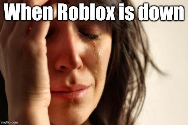 First World Problems | When Roblox is down | image tagged in memes,first world problems | made w/ Imgflip meme maker