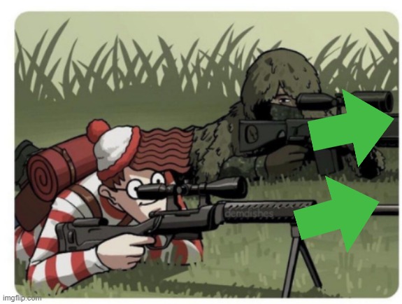 waldo sniper | image tagged in waldo sniper | made w/ Imgflip meme maker