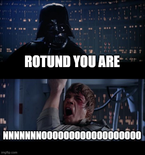 Star Wars No Meme | ROTUND YOU ARE; NNNNNNNOOOOOOOOOOOOOOOOOO | image tagged in memes,star wars no | made w/ Imgflip meme maker