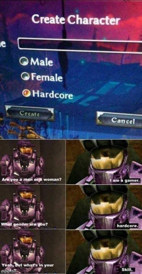 Hardcore | image tagged in funny,memes,halo,funny memes,video games | made w/ Imgflip meme maker