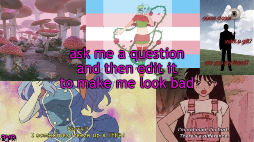 plz | ask me a question and then edit it to make me look bad; ayo | image tagged in ruby,r u b y,r  u  b  y | made w/ Imgflip meme maker