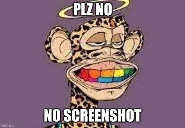 pLz nO sCrEeNsHoT | PLZ NO; NO SCREENSHOT | image tagged in nft,screenshot,sponge bob bruh | made w/ Imgflip meme maker