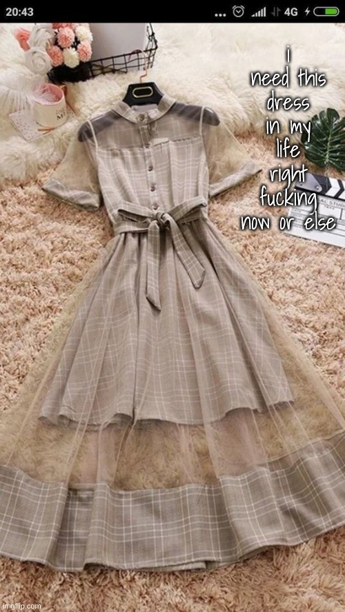 I can only find it on bootleg websites that are obviously a scam :sOb: | i need this dress in my life right fucking now or else | made w/ Imgflip meme maker