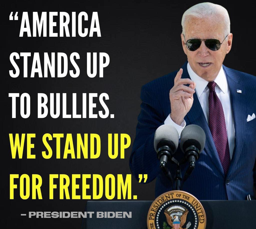 President Biden stands up to bullies Blank Meme Template