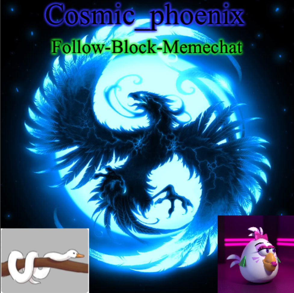 Cosmic_phoenix announcement revised Blank Meme Template