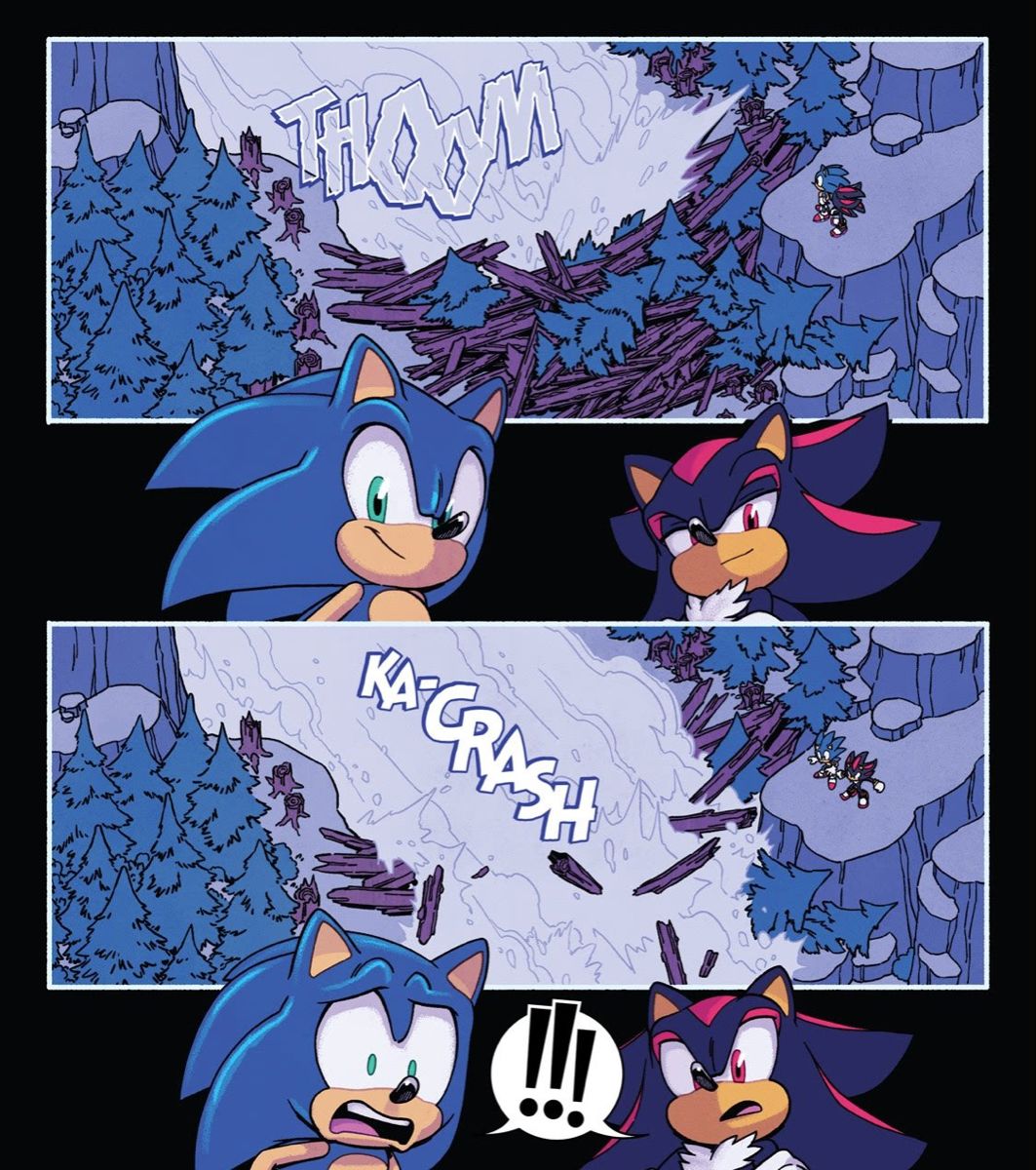 Shadow and Sonic Meme template (I don't know if it has a name). Credit:  @kora_doodles .  Source: :  r/SonicTheHedgehog