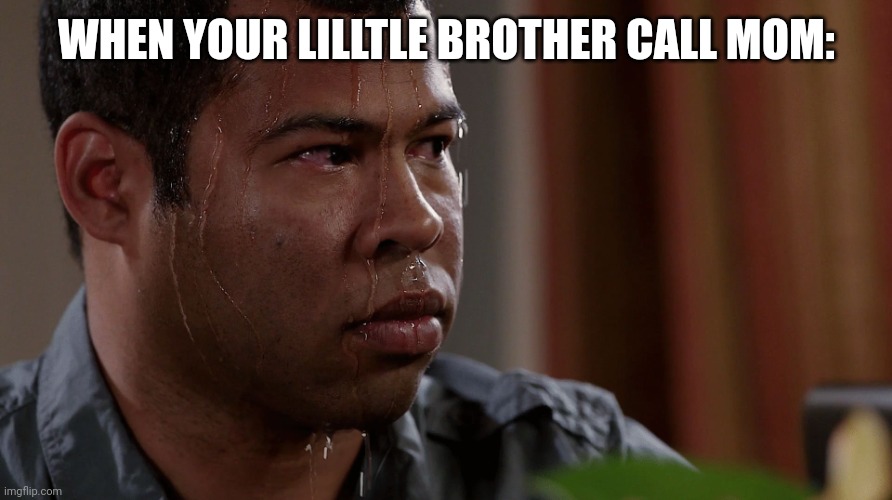 FEAR | WHEN YOUR LILLTLE BROTHER CALL MOM: | image tagged in fear | made w/ Imgflip meme maker