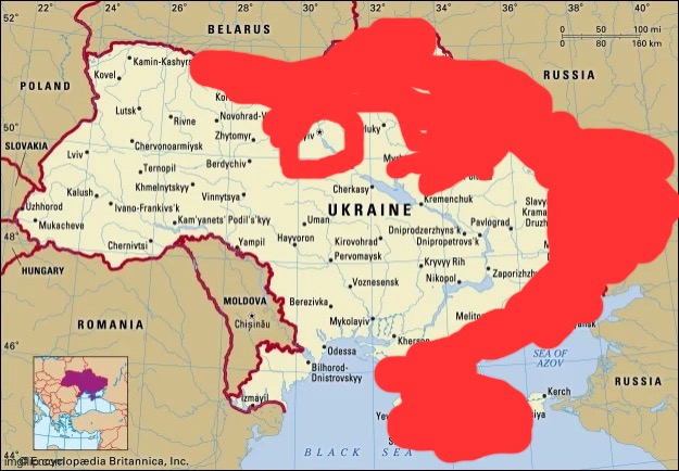 Estimated Russian controlled areas | image tagged in where we dropping boys ukraine | made w/ Imgflip meme maker
