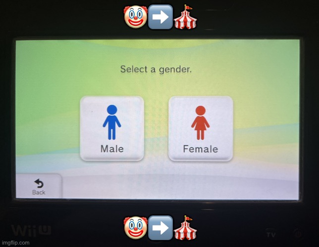 There are 2 genders confirmed | 🤡➡️🎪; 🤡➡️🎪 | image tagged in there are 2 genders confirmed | made w/ Imgflip meme maker