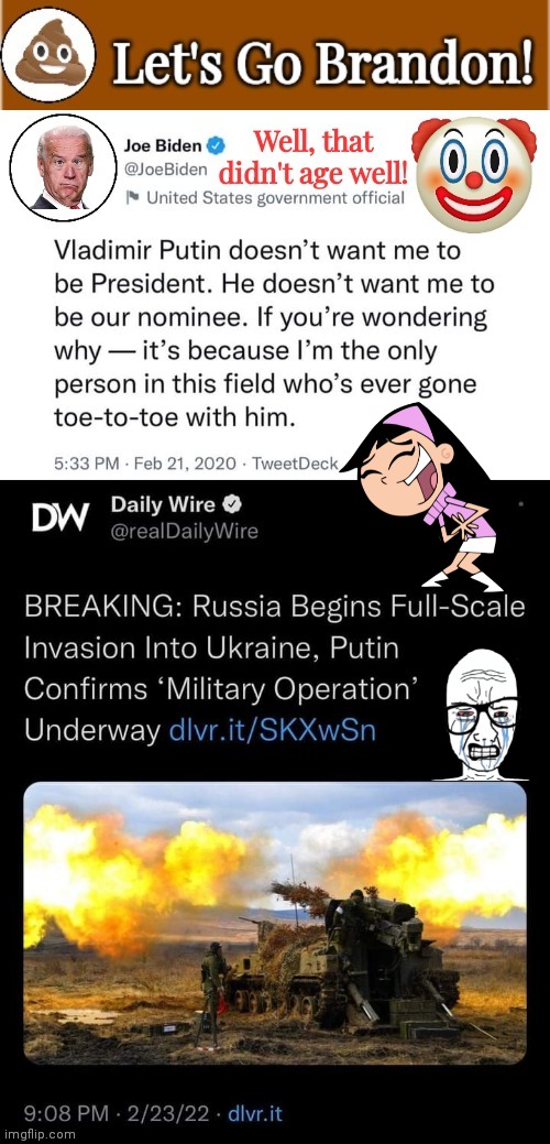 Blowhard Joe Biden Starts WW3 | image tagged in joe biden | made w/ Imgflip meme maker