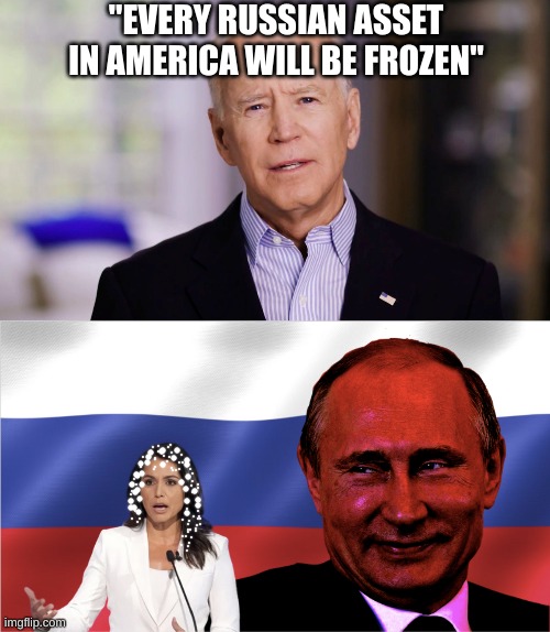 Tulsi Frosty Popsicle | "EVERY RUSSIAN ASSET IN AMERICA WILL BE FROZEN" | image tagged in joe biden 2020,tulsi gabbard russian asset | made w/ Imgflip meme maker