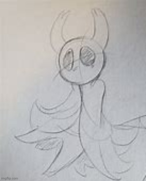 Hey I know this is not furry but I need you to tell me how dose it look I did it on paper I'm gonna try doing it on digital next | image tagged in my hollow knight art | made w/ Imgflip meme maker