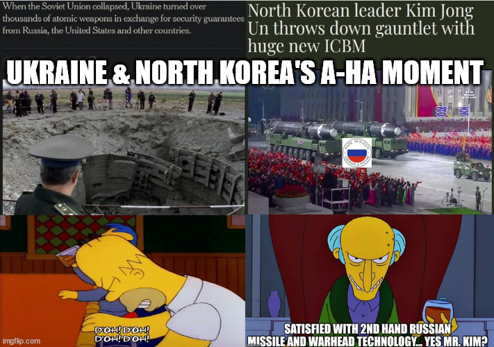 Ukraine & North Korea's A-Ha Moment | UKRAINE & NORTH KOREA'S A-HA MOMENT | image tagged in a-ha moment | made w/ Imgflip meme maker