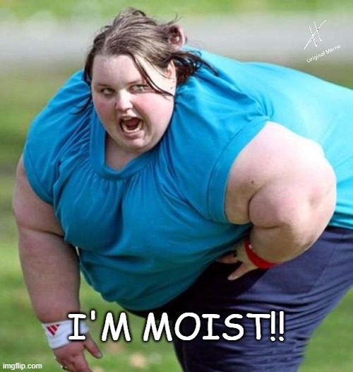 I'm moist! | I'M MOIST!! | image tagged in moist,i'm moist,hot | made w/ Imgflip meme maker
