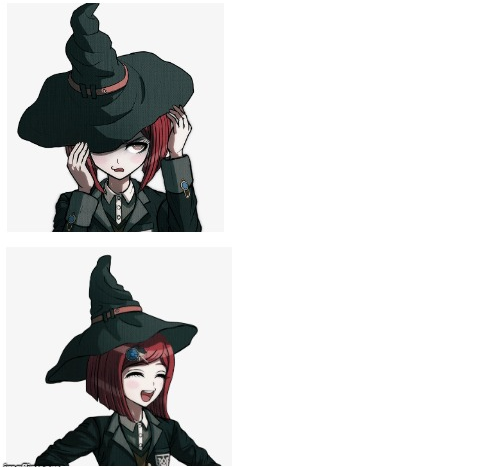 High Quality Drake hotline bling but it's Himiko Yumeno Blank Meme Template