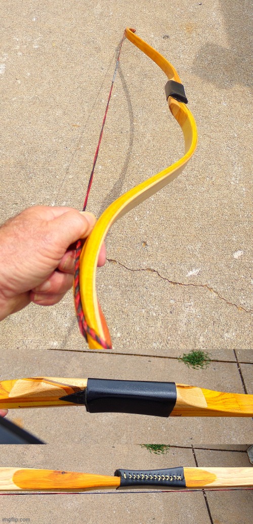 A 50# Osage Recurve bow i made. | image tagged in recurve bow,kewlew | made w/ Imgflip meme maker
