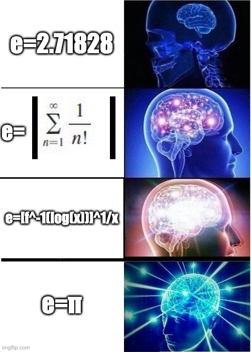 value of e - Imgflip