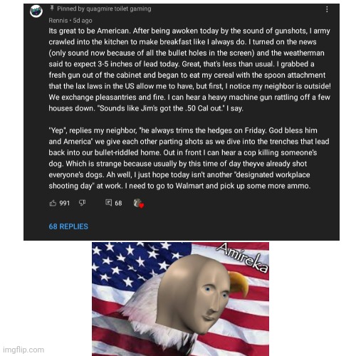 Amirika | image tagged in memes,meme man,america | made w/ Imgflip meme maker