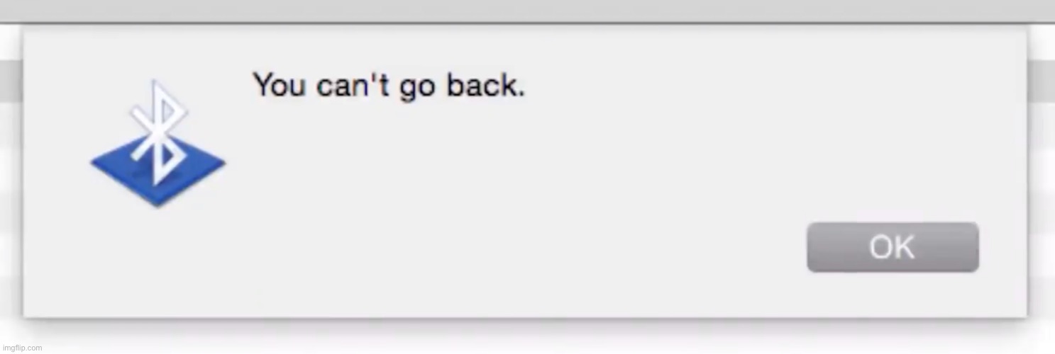 You can’t go back | image tagged in you can t go back | made w/ Imgflip meme maker