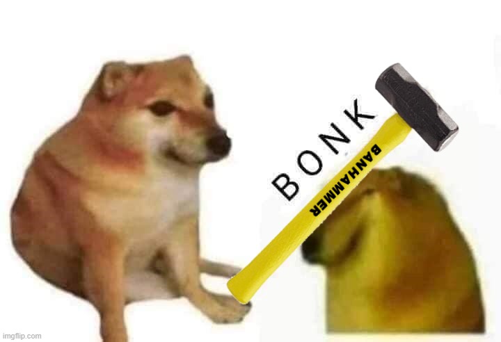 Doge bonk | image tagged in doge bonk | made w/ Imgflip meme maker