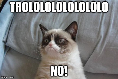 Grumpy Cat Bed | TROLOLOLOLOLOLOLO NO! | image tagged in memes,grumpy cat | made w/ Imgflip meme maker