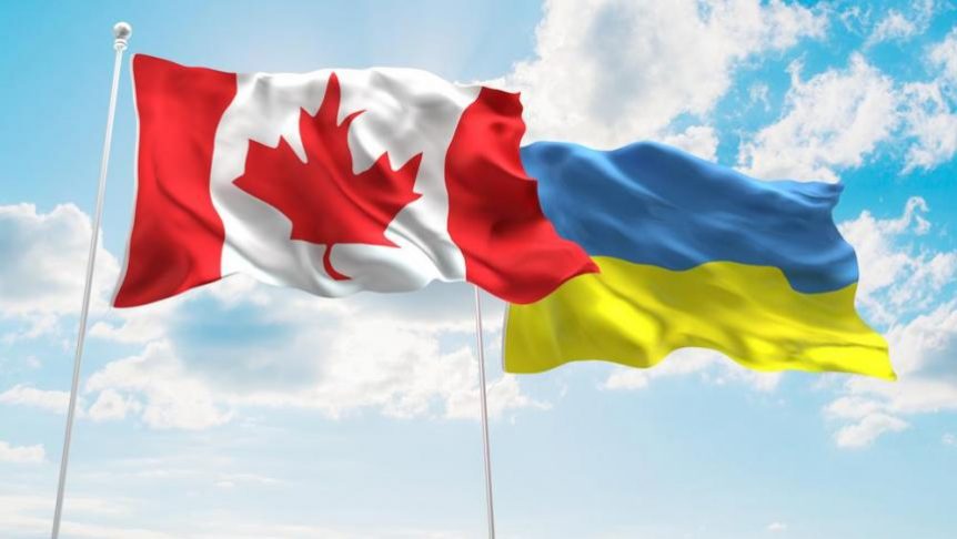 Canada stands with Ukraine Blank Meme Template