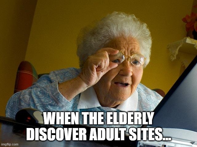 no no no no, it's not a site that sells extra hamsters grandma! | WHEN THE ELDERLY DISCOVER ADULT SITES... | image tagged in memes,grandma finds the internet,weird stuff,elderly,old people,funny | made w/ Imgflip meme maker