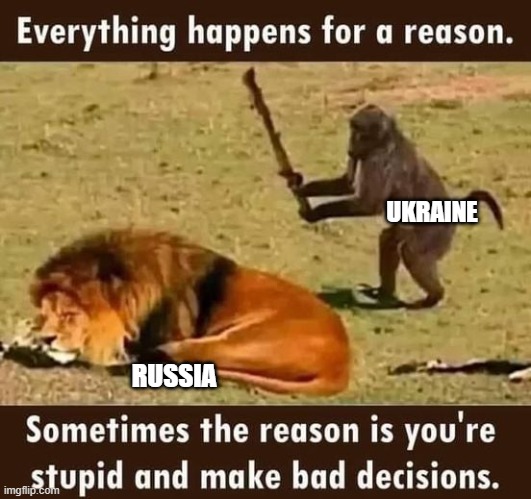 UKRAINE; RUSSIA | image tagged in lion | made w/ Imgflip meme maker