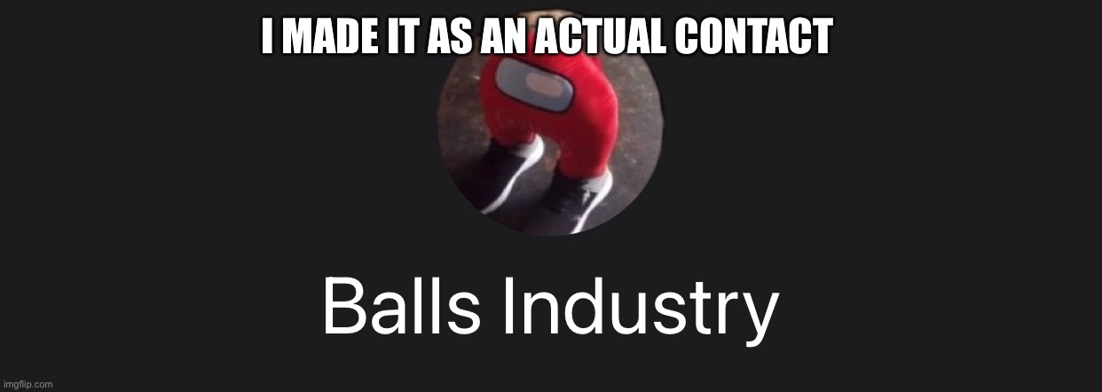 I MADE IT AS AN ACTUAL CONTACT | made w/ Imgflip meme maker