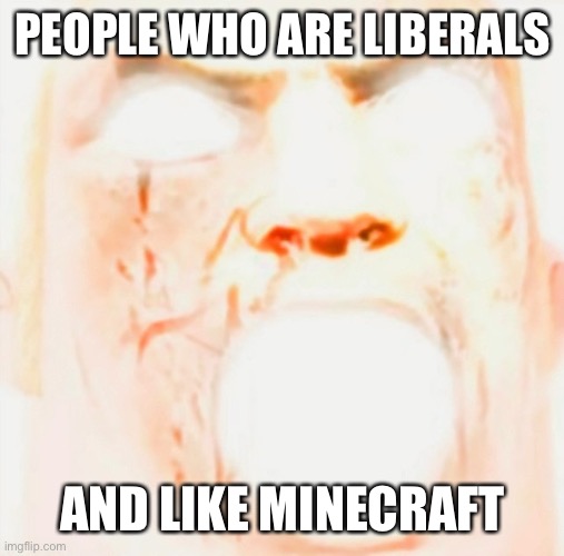 Mr incredible meme god tier | PEOPLE WHO ARE LIBERALS AND LIKE MINECRAFT | image tagged in mr incredible meme god tier | made w/ Imgflip meme maker