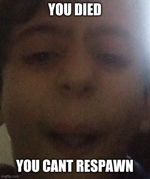 Angry boi | YOU DIED; YOU CANT RESPAWN | image tagged in angry boi | made w/ Imgflip meme maker