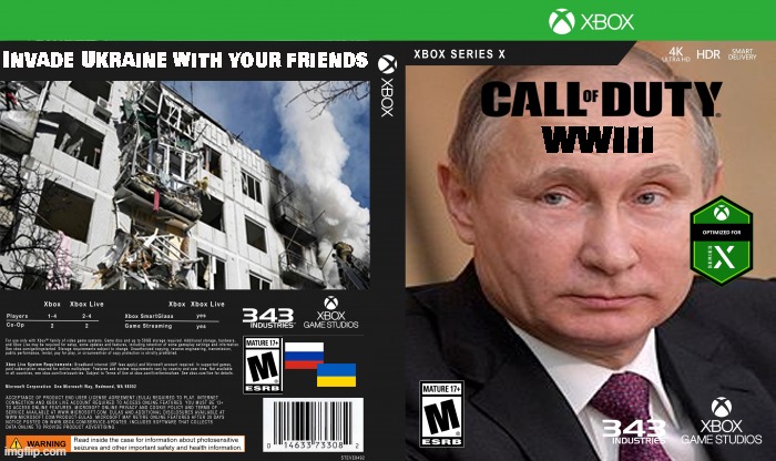 Call of Duty: World War 3 | image tagged in memes,ukraine,russia,world war 3 | made w/ Imgflip meme maker