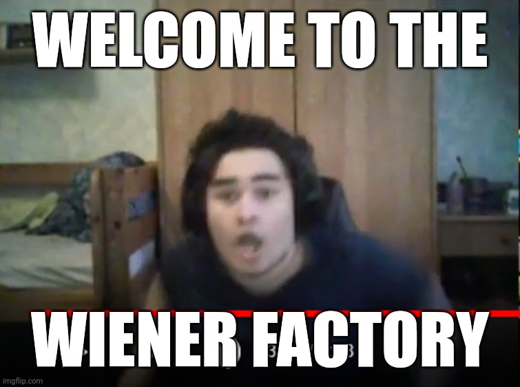 You are now entering the wiener factory! | WELCOME TO THE; WIENER FACTORY | image tagged in kurumi,wiener factory,geometry dash,spam,memes,funny | made w/ Imgflip meme maker