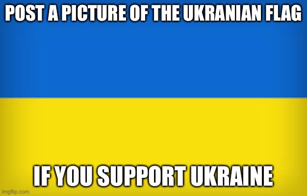 Post it in politics | POST A PICTURE OF THE UKRANIAN FLAG; IF YOU SUPPORT UKRAINE | image tagged in ukraine | made w/ Imgflip meme maker