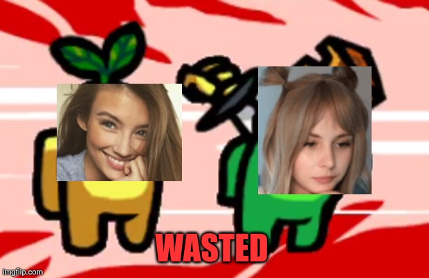 Emma killed Alicia? | WASTED | image tagged in among us stab,pop up school,memes,gta,wasted,death | made w/ Imgflip meme maker