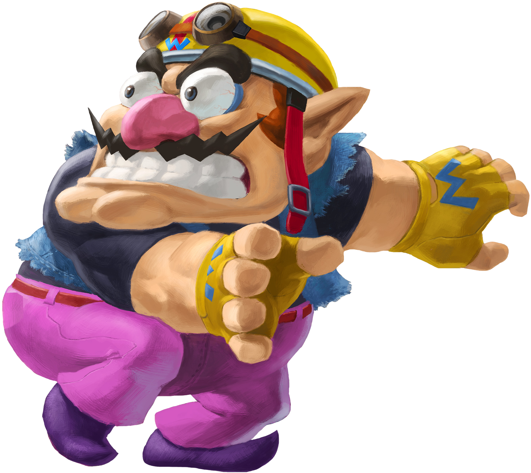 High Quality Wario shocked Blank Meme Template