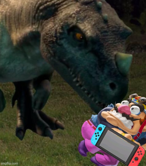 Wario dies by a Ceratosaurus while playing his own switch.mp3 | image tagged in wario dies,wario,jurassic park,jurassic world,dinosaur,nintendo switch | made w/ Imgflip meme maker