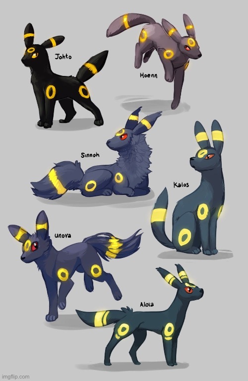 Which region of Umbreon will you choose? | image tagged in umbreon,pokemon | made w/ Imgflip meme maker