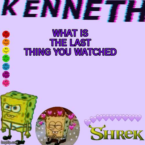 I already know what that one comment will say | WHAT IS THE LAST THING YOU WATCHED | image tagged in kenneth- announcement temp | made w/ Imgflip meme maker