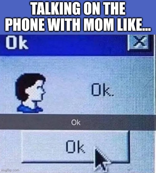 TALKING ON THE PHONE WITH MOM LIKE... | image tagged in funny memes | made w/ Imgflip meme maker