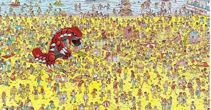I need help finding Groudon | image tagged in groudon | made w/ Imgflip meme maker